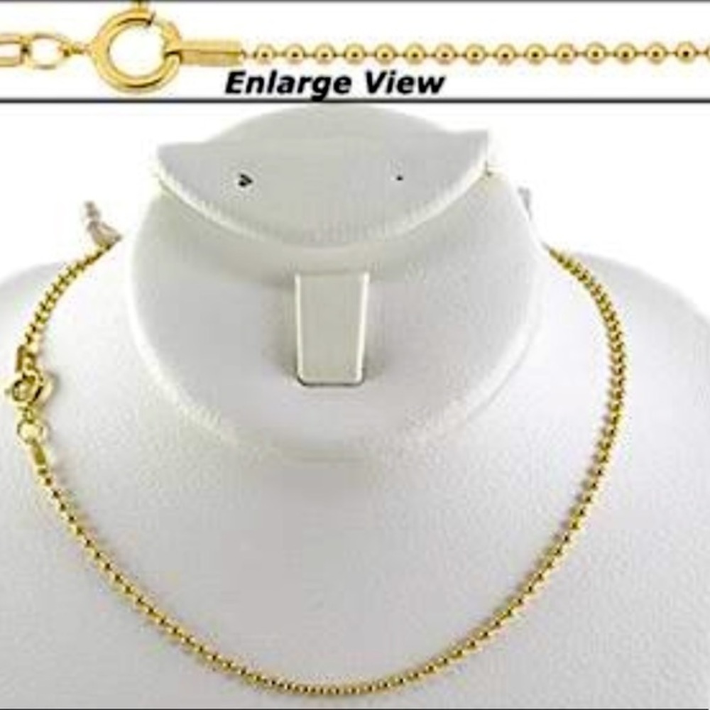 Gold filled ball chain 16” 18” 20” inches 1.5mm spring clasp